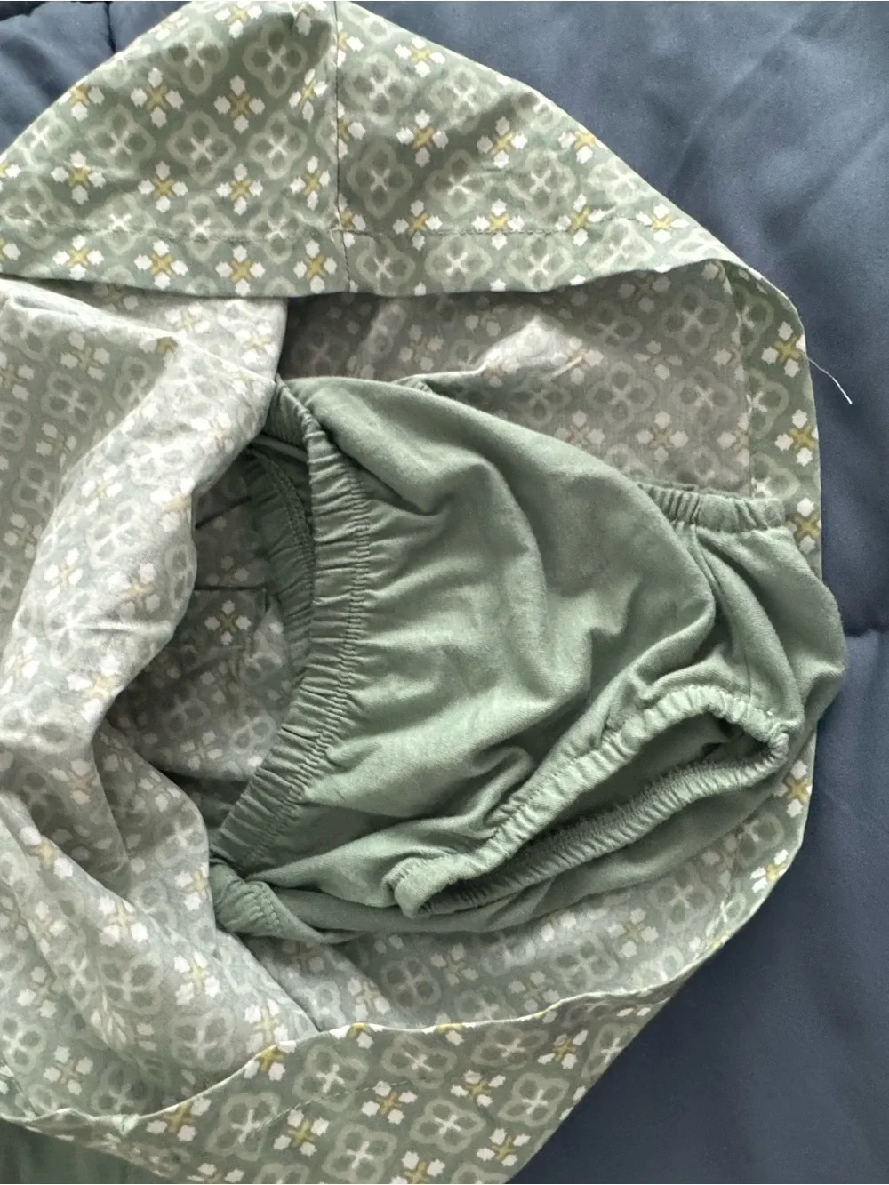 Carter's Olive Green Patterned Dress with Matching Hat